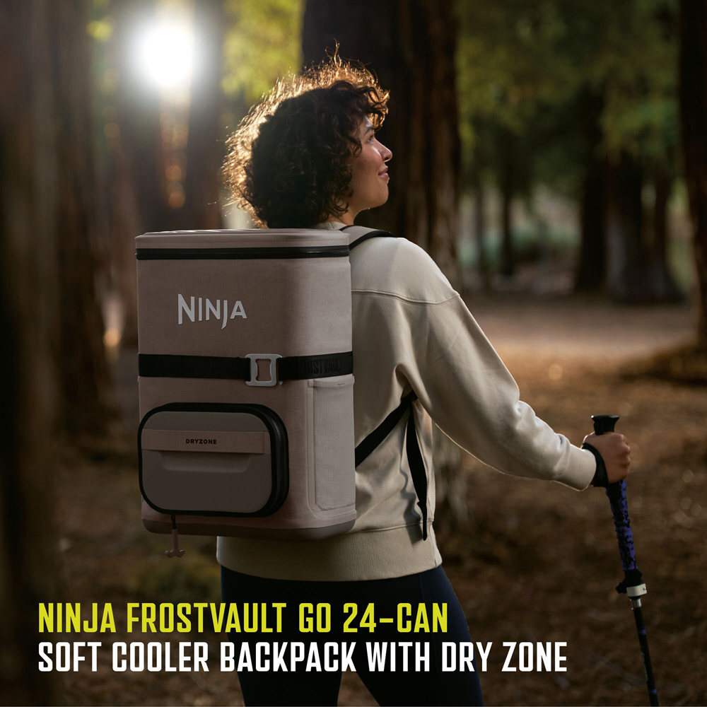 Ninja FrostVault Go Cream Leakproof Soft Cooler Backpack with Ice Packs 17L Image 3