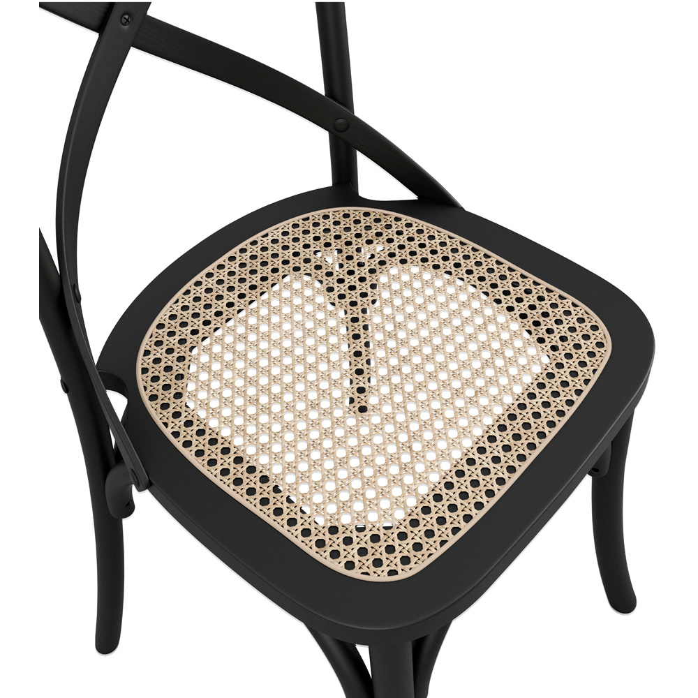 Fitzroy Set of 2 Black Cane Dining Chair Image 6