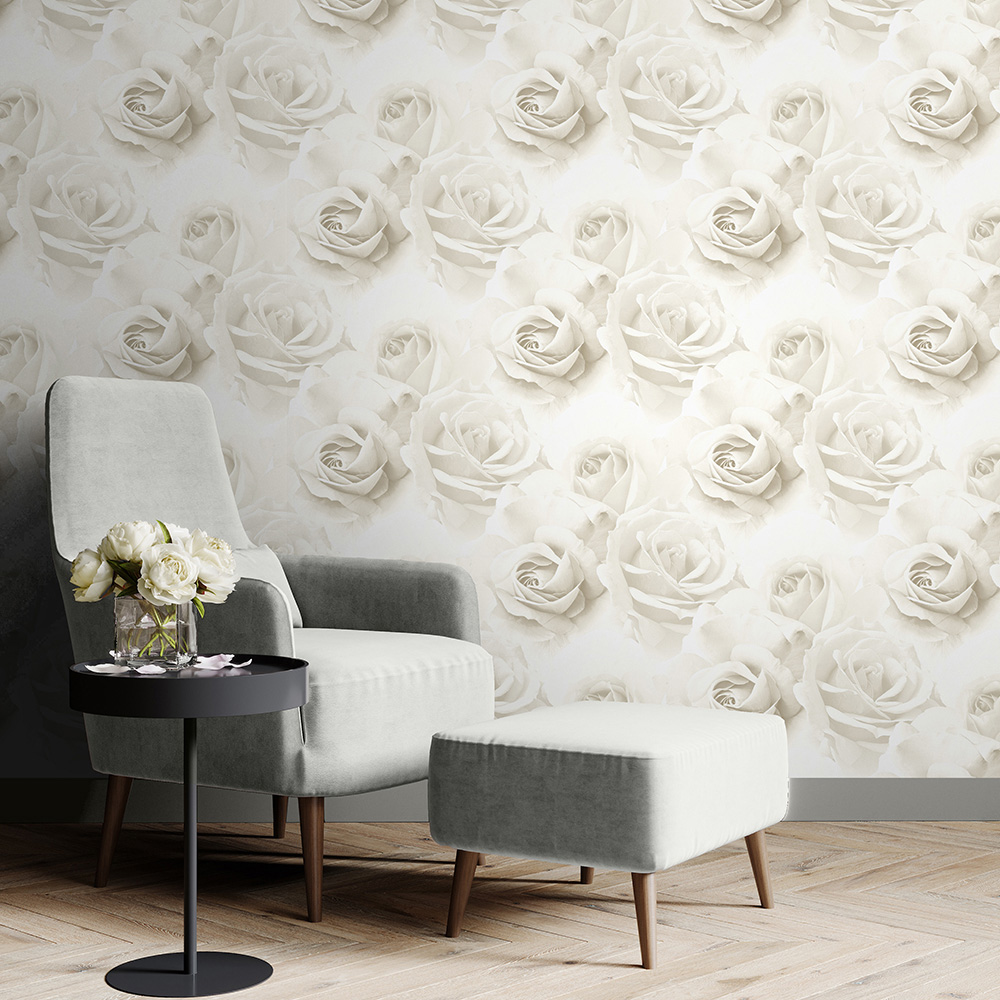 Muriva Rhoda Rose Cream Wallpaper Image 5