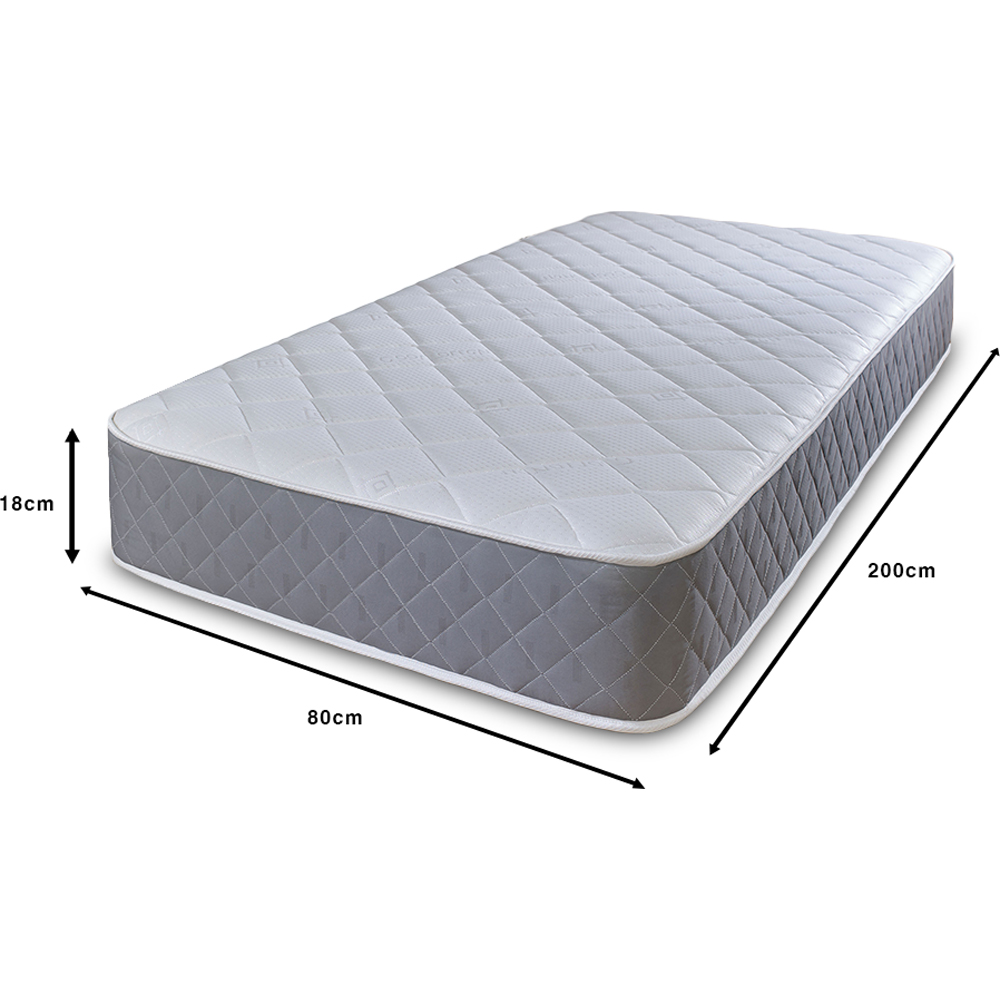 Extreme Comfort Cooltouch European Small Single Diamond Grey Foam Free Open Coil Spring Mattress Image 4