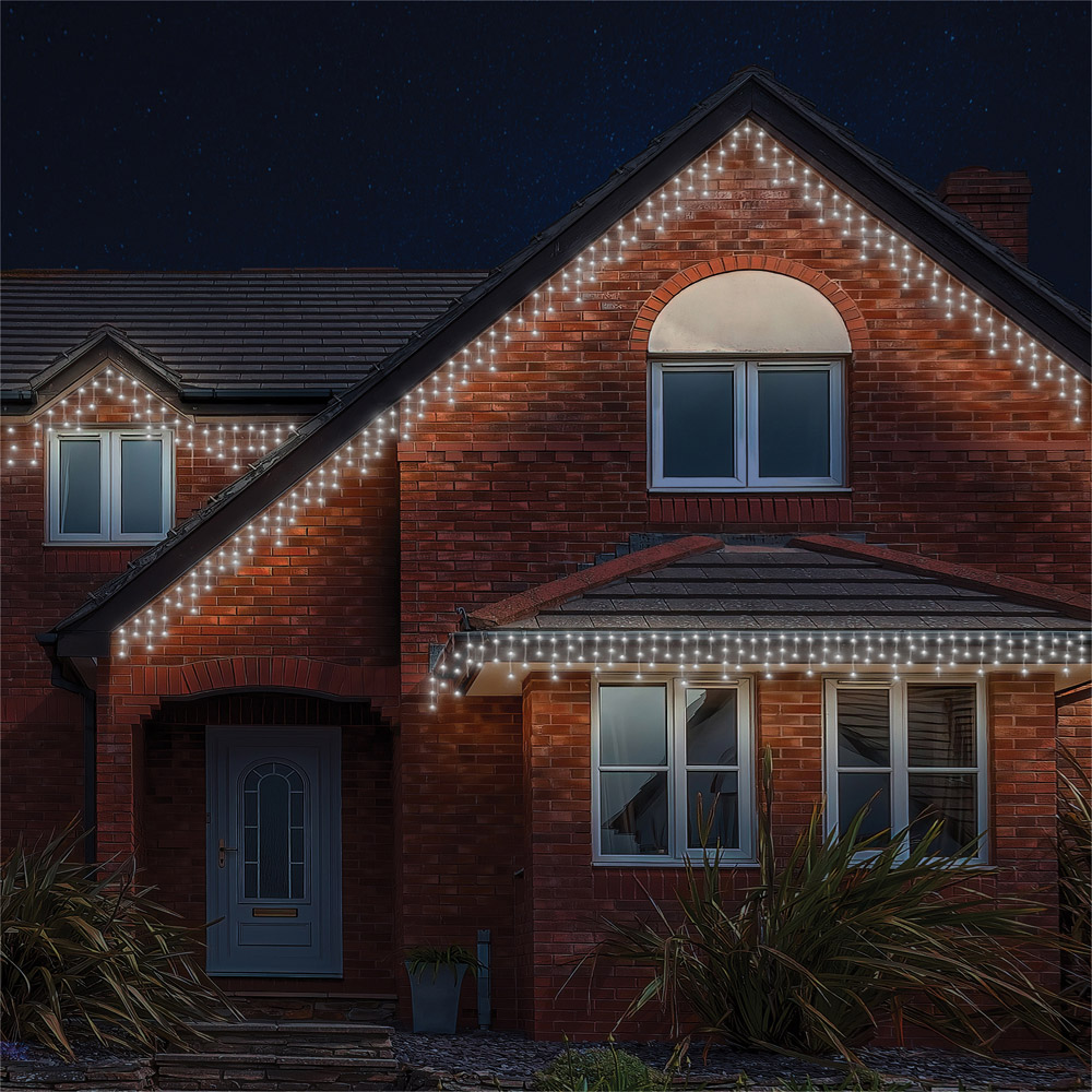 Eagle Connect 180 Cool White LED White Icicle Light 7m Image 3