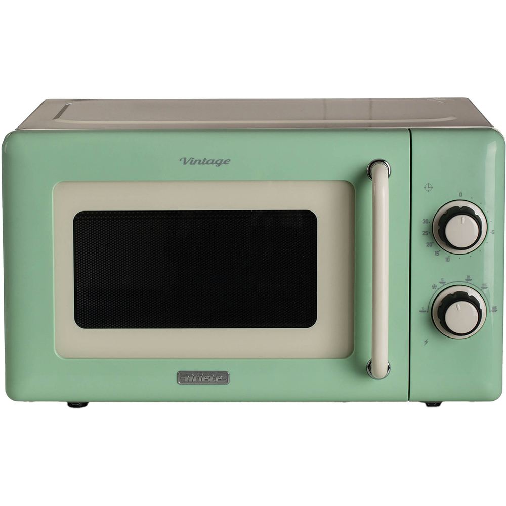 Ariete Vintage ARPK68 Green 20L Microwave with 4 Slice Toaster and 1.7L Dome Kettle Set Image 4