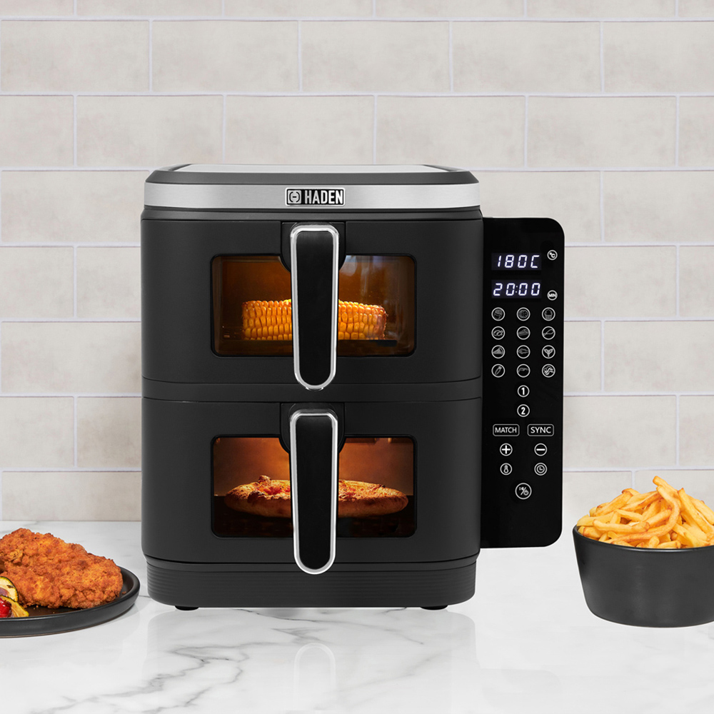 Haden Black 11L Double Stack Air Fryer with Window Image 2