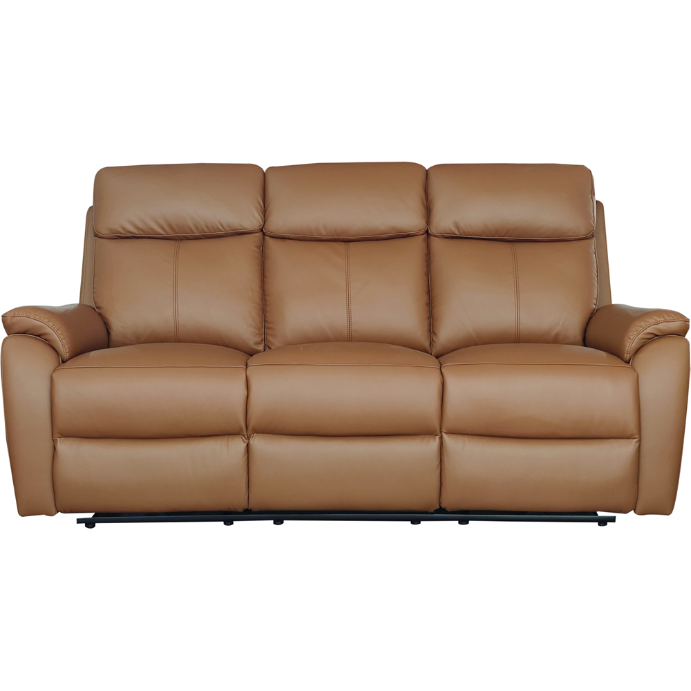 Aspire Kingsmere 3 Seater Tan Leather Power Recliner Sofa Image 4