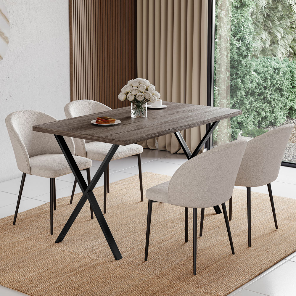 Vida Designs 4 Seater Walnut Dining Table Image 4