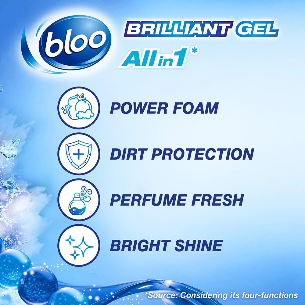 Bloo Brilliant Gel All in 1 Arctic Ocean Toilet Rim Block 42g 14 Pack Image 7