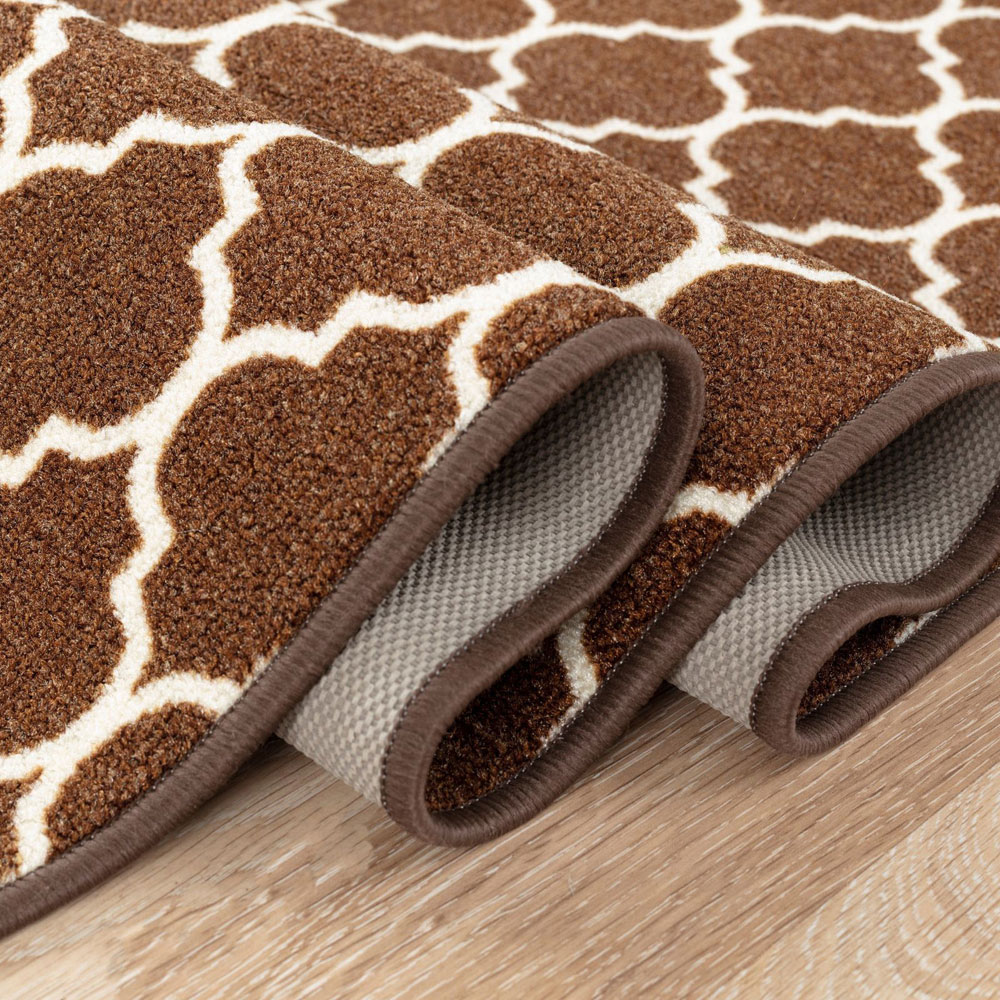 Smart Living Trellis Brown and Cream Gel Back Non-Slip Door Mat 57 x 90cm Image 4