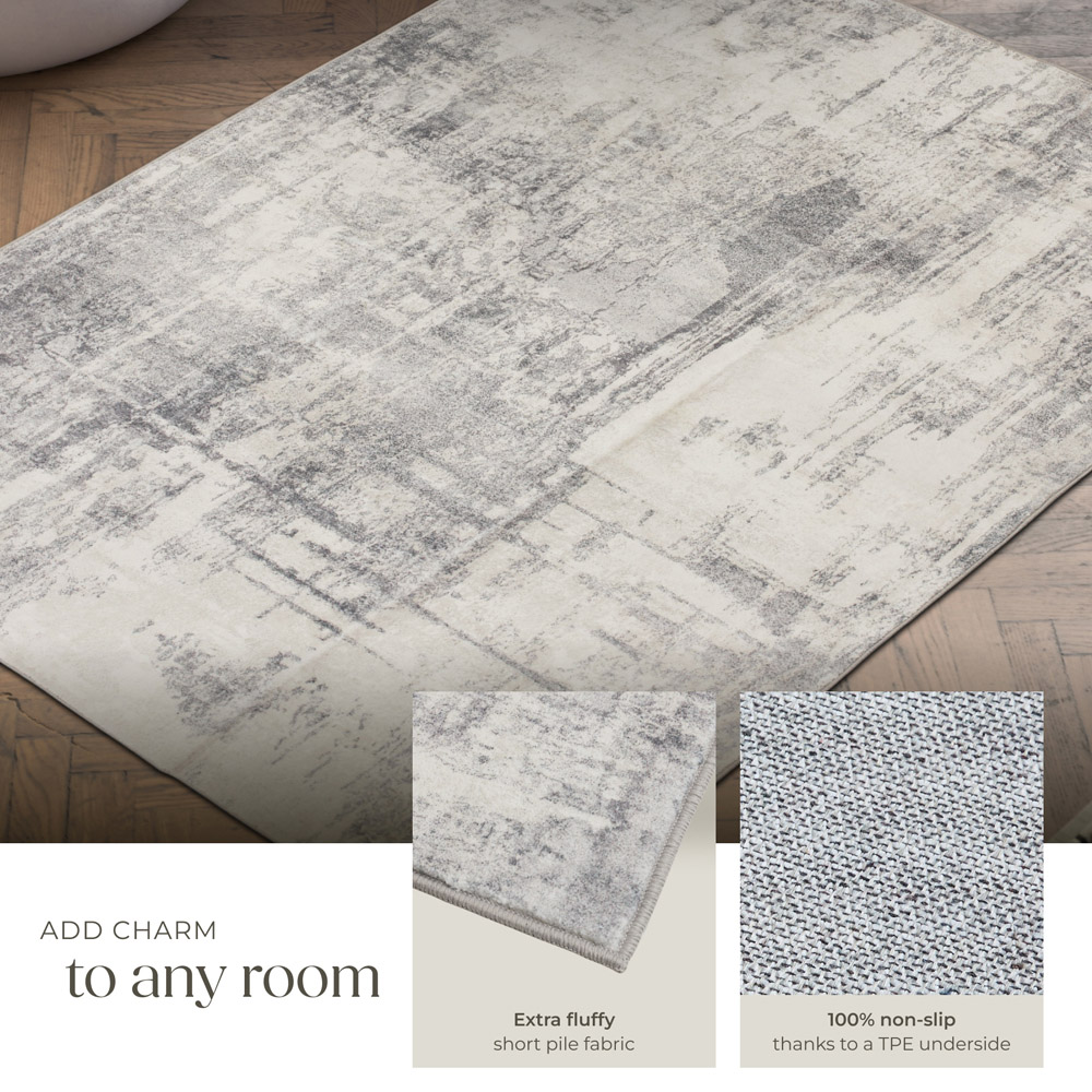 tectake Nadira Non Slip Washable Rug 170 x 120 x 0.6cm Image 4