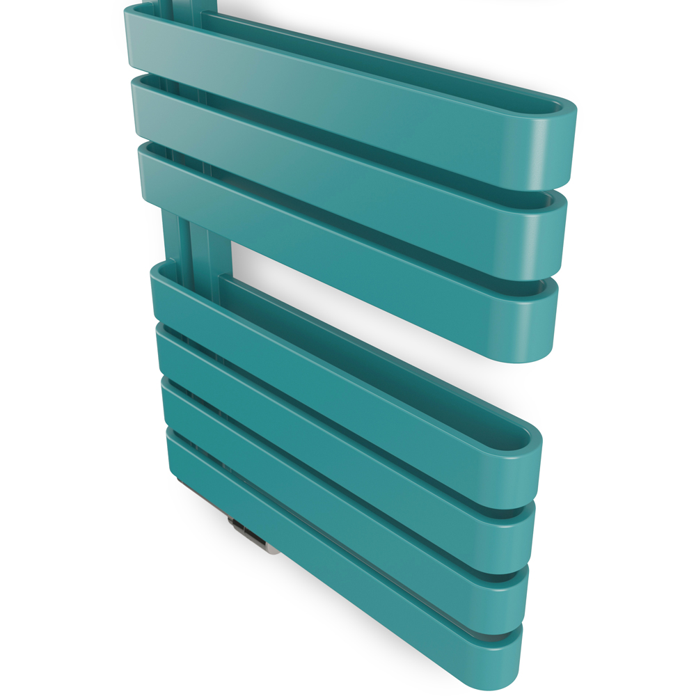 Terma Warp S Matt Teal Heated Towel Rail 2605 BTU 1110 x 500mm Image 5