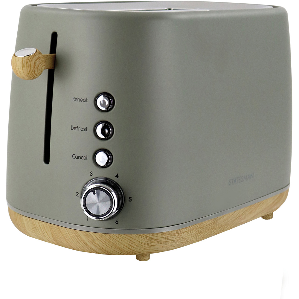 Statesman SKT05090GR Green Scandi Design 2 Slice Toaster 900W Image 3
