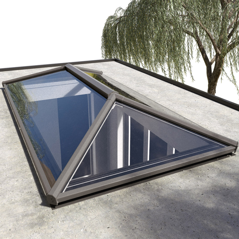 Crystal Aluminium  Skylight Roof Black Ext White Int 2500mmx1500mm Image 3