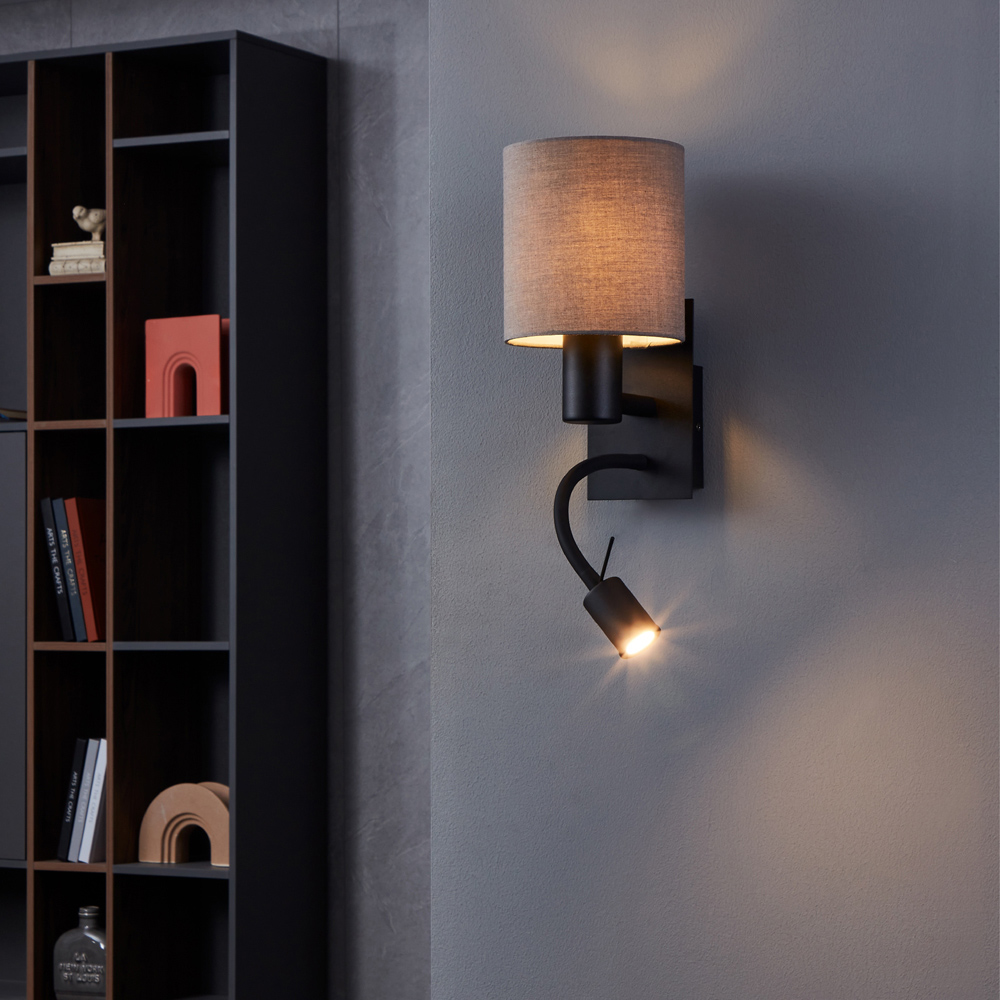 EGLO Pasteri Black LED Wall Light Image 2