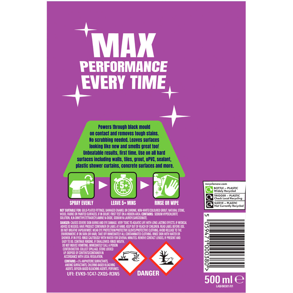 Max Black Mould Remover Spray Image 2