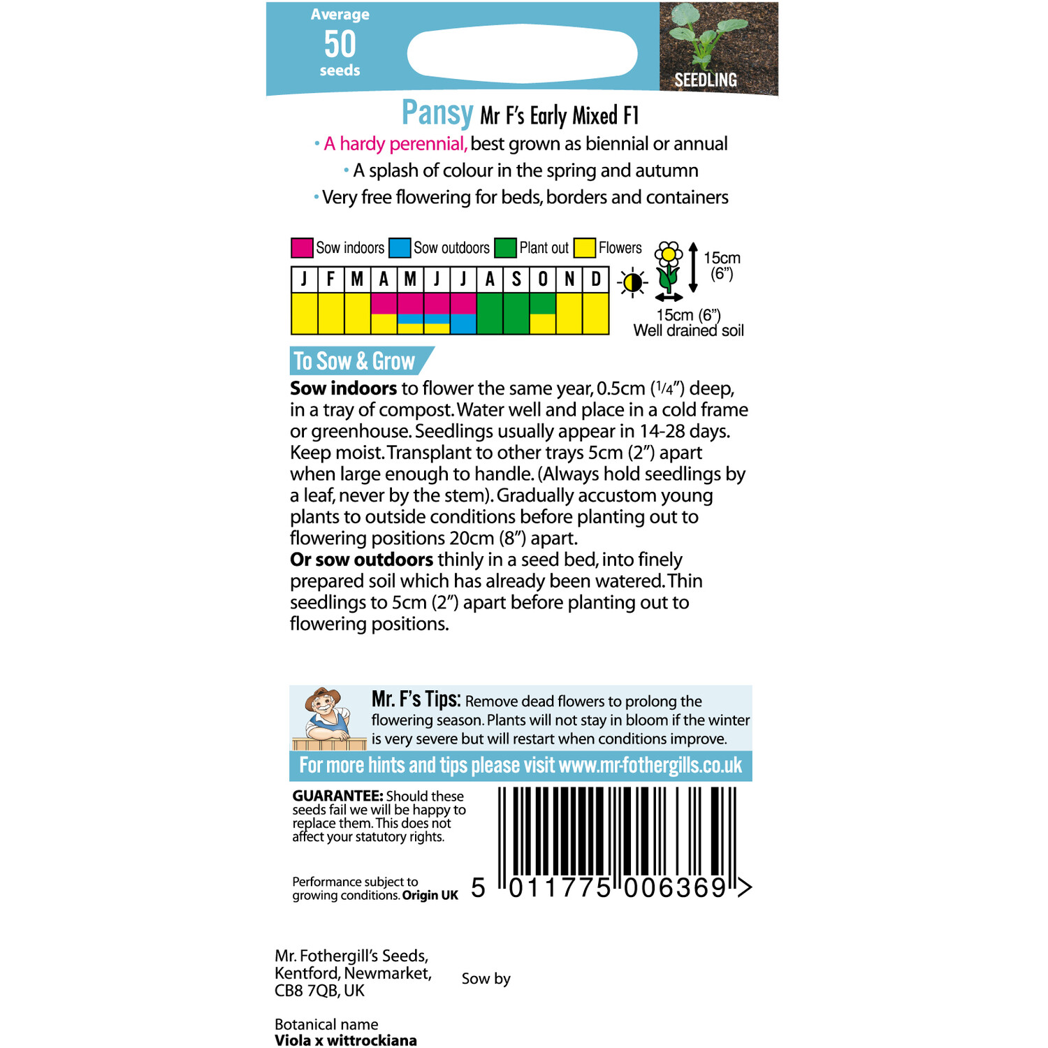 Pansy Mr Fs Early Mixed F1 Image 2