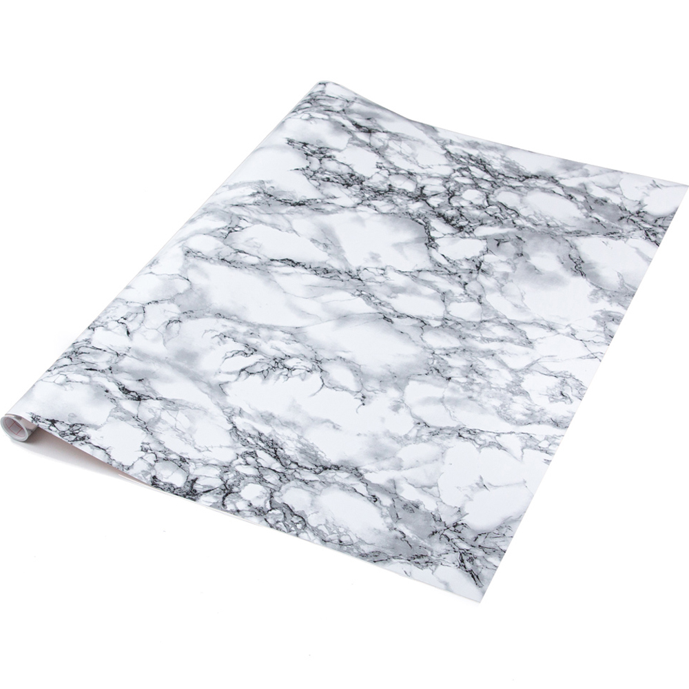 d-c-fix Marble White Sticky Back Plastic Vinyl Wrap Film 67.5cm x 10m Image 2