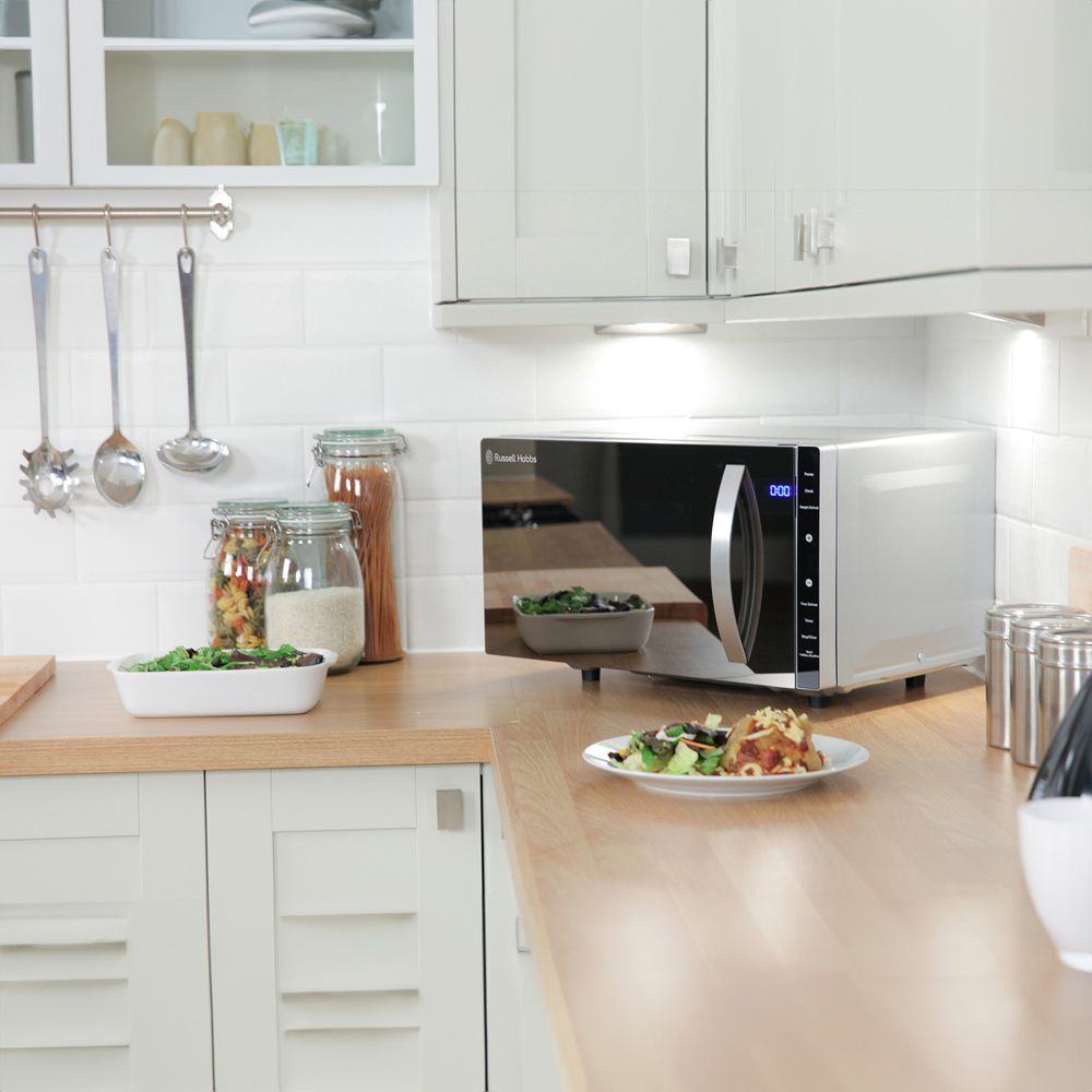 Russell Hobbs RHFM2363S Silver 23L Flatbed Digital Microwave 800W Image 2