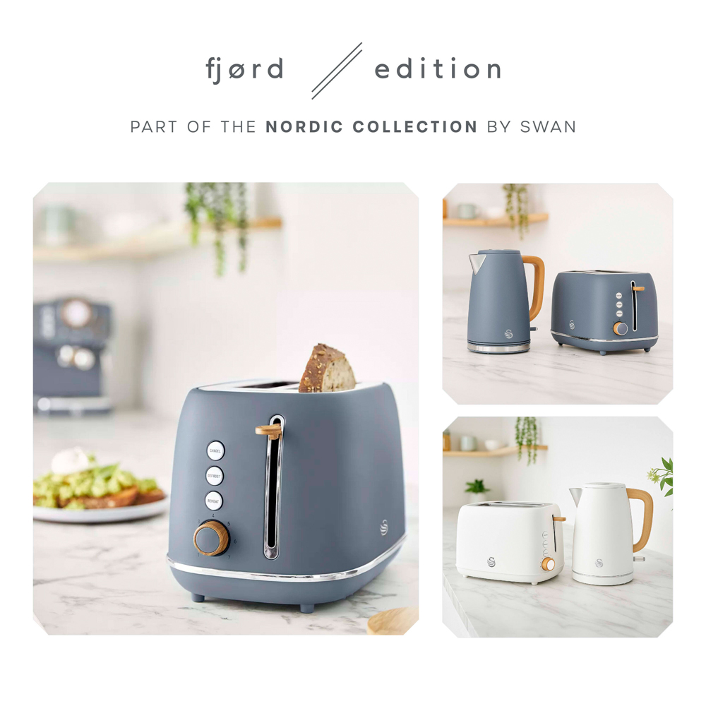 Swan Fjord EEJB338 White 800W 2 Slice Toaster and 1.7L Jug Kettle Set Image 6
