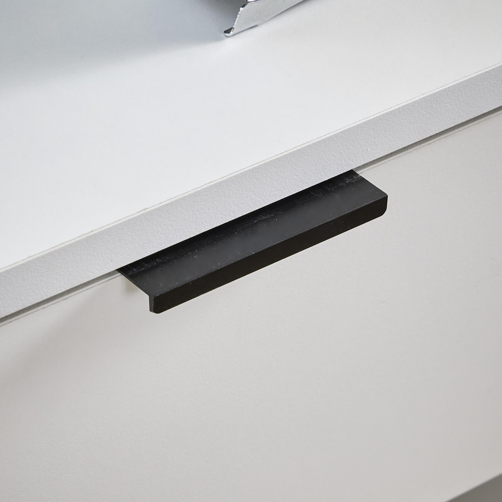 Home Source Phoenix Single Drawer Single Shelf White Bedside Table Image 3