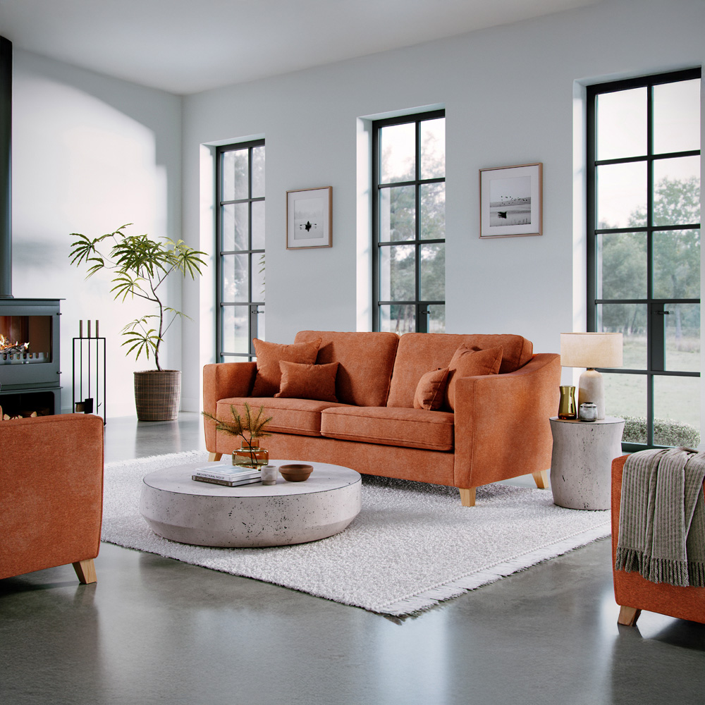 Marlon 2 Seater Large City Terracota Sofa Image 3