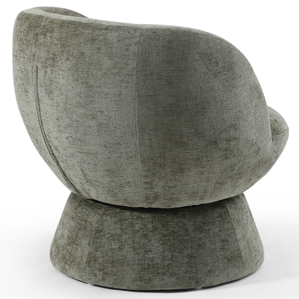 Tom Olive Chenille Swivel Accent Tub Chair Image 5