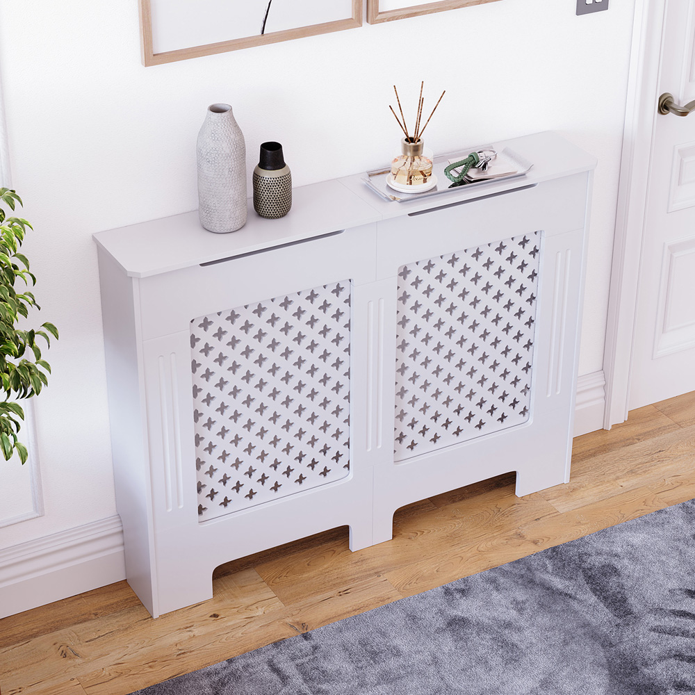 Vida Designs Oxford White Radiator Cover Medium Image 4