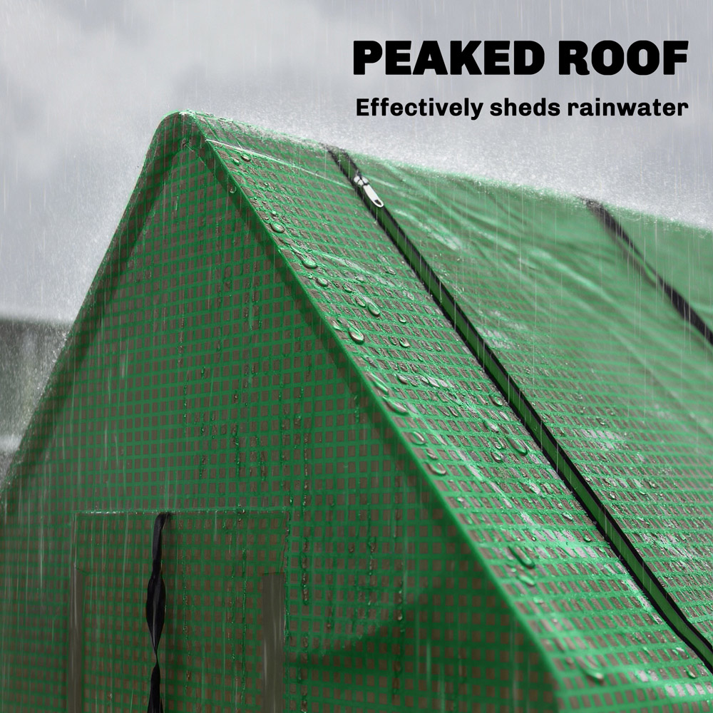 Outsunny 3 x 7.9ft Green PE Cover Portable Small Polytunnel Greenhouse Image 4