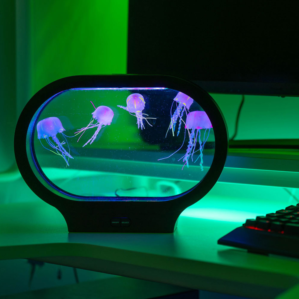 ValueLights Jellyfish Colour Changing Aquarium Table Lamp Image 6