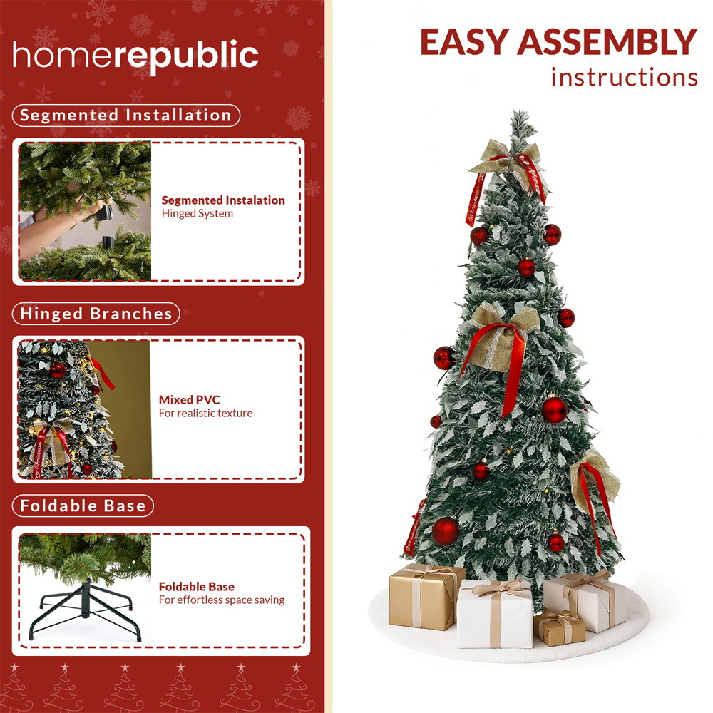 Noel Square Warm White LED Fully Decorated Xmas Tree 3.9ft Image 4