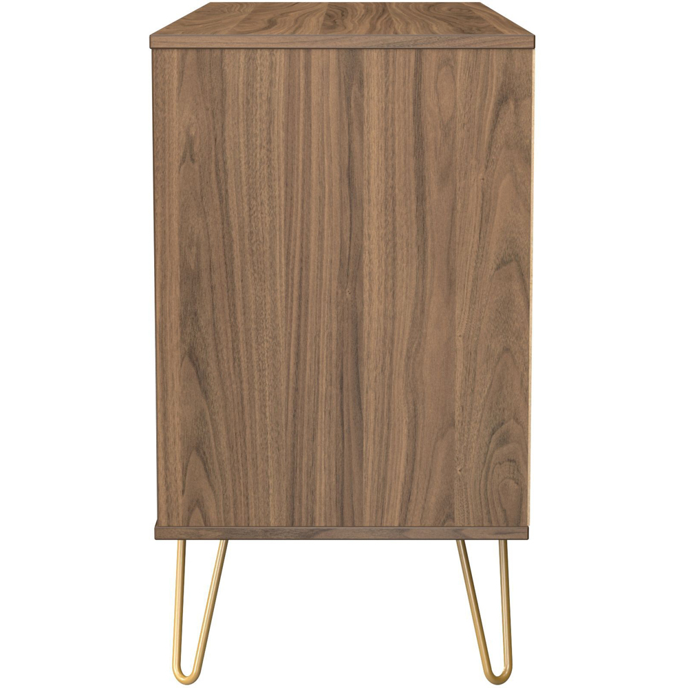 Crowndale Hong Kong 6 Drawer Carini Walnut Wide Chest of Drawers Ready Assembled Image 4