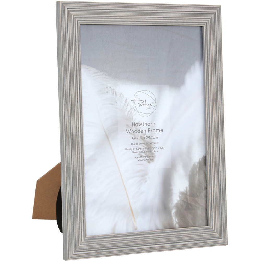 Hawthorn Wooden Photo Frame - Grey / A4 Image 3