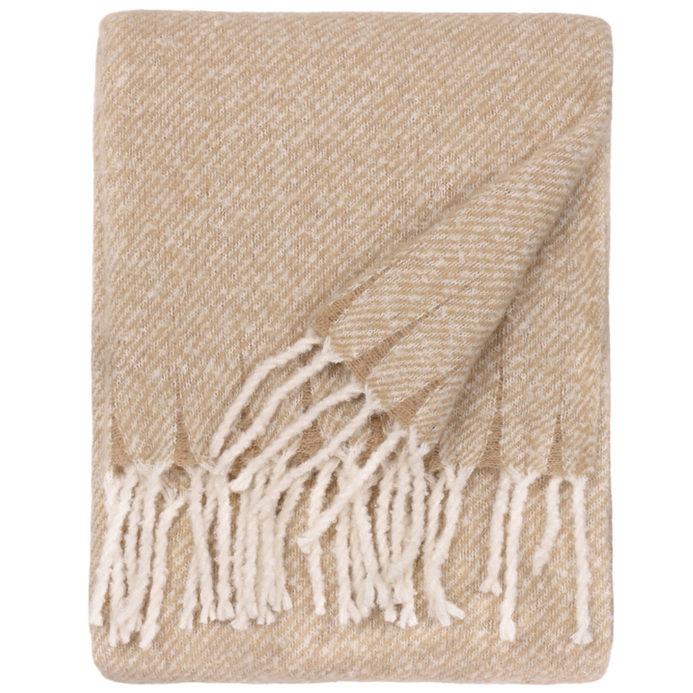 Wylder Isla Natural Nature Woven Tasselled Throw 130 x 180cm Image 3