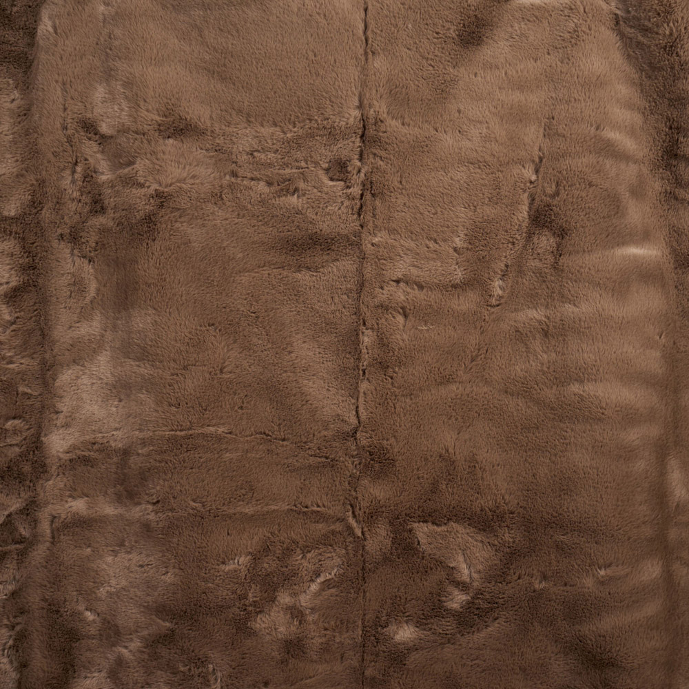 Extra Large Rabbit Faux Fur Throw Mocha Image 5