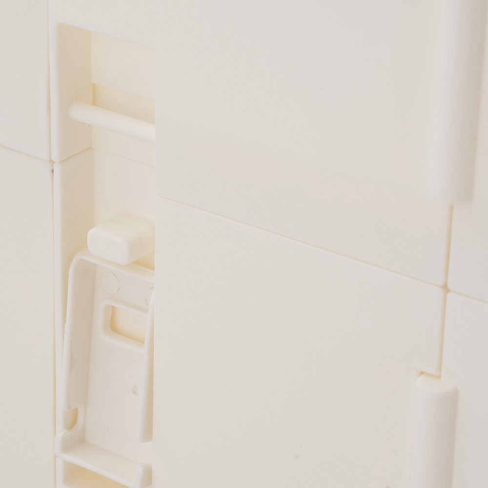 Living and Home 2-Tier White Slim Storage Cabinet with Wheels Image 4