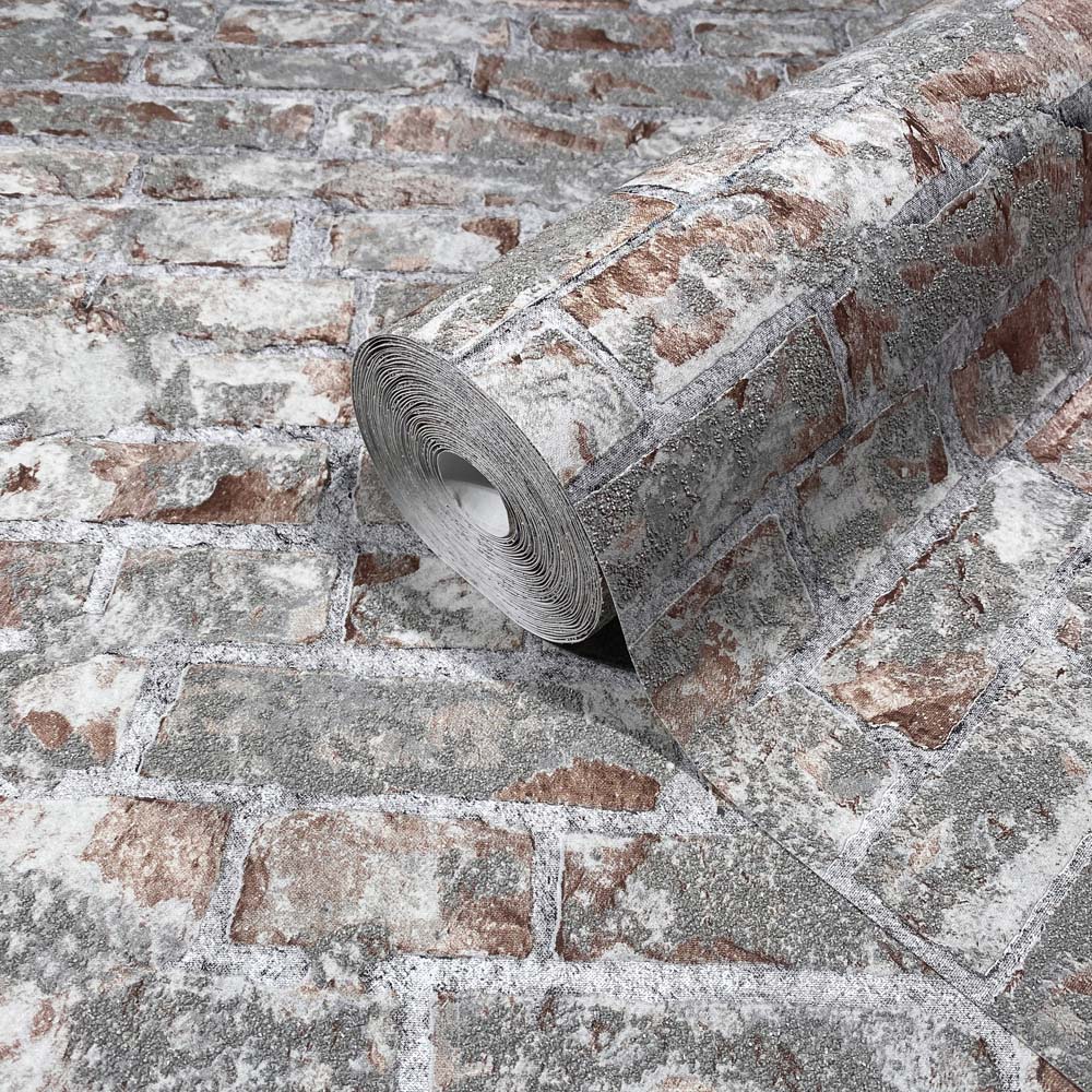 Galerie Industrial Effects Brick Colour Wallpaper Image 2