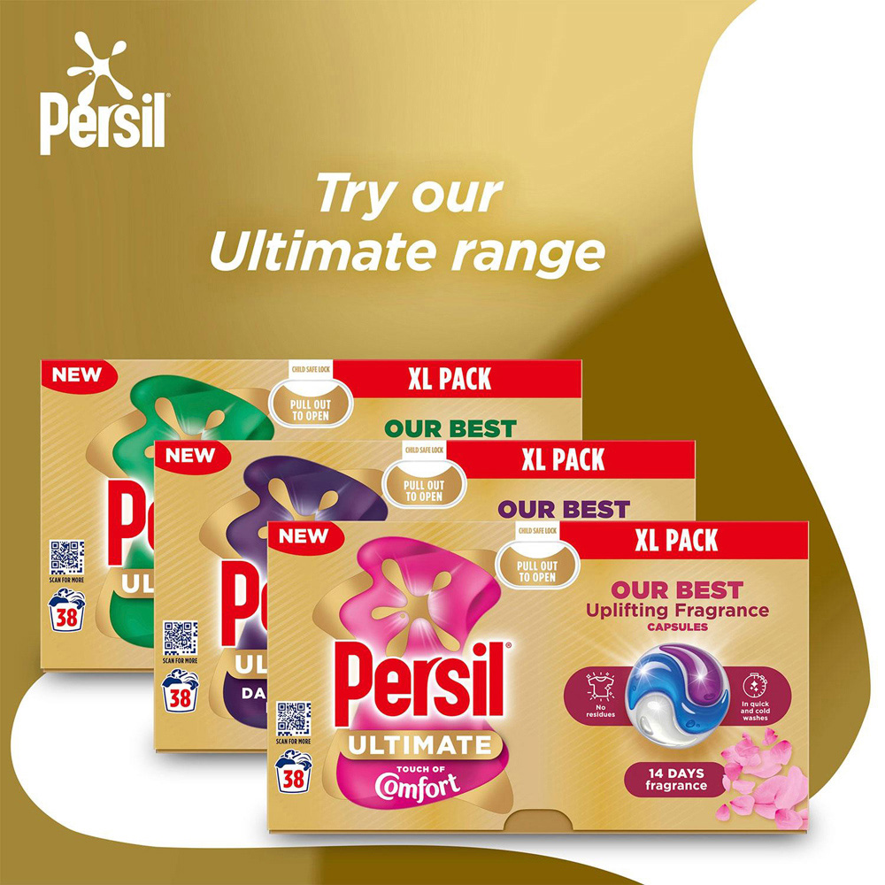 Persil Ultimate Odour Fighting Washing Capsules 38 Washes 4 Pack Image 8