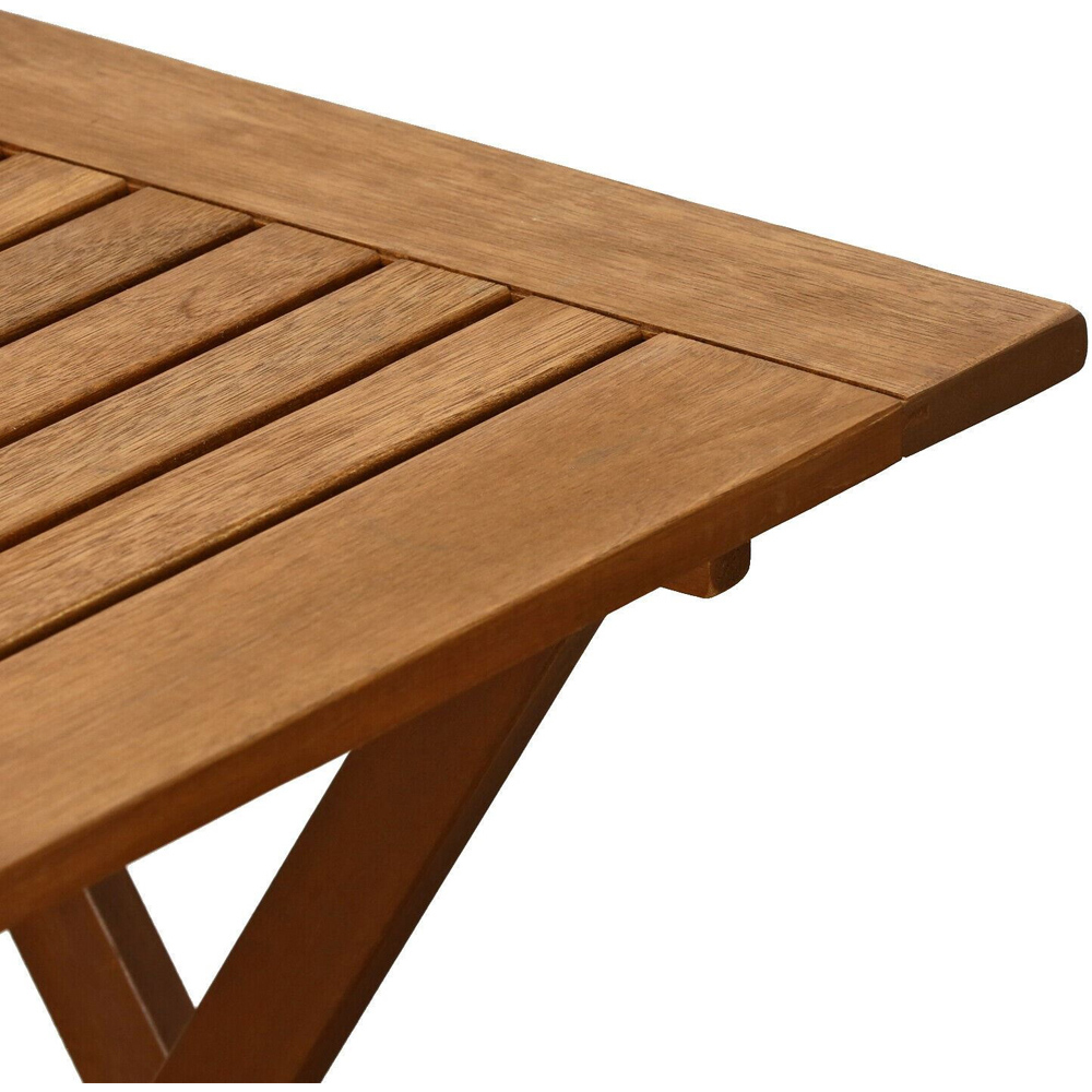 Walplus 2 Seater Teak Oil Hardwood Bistro Set Image 5