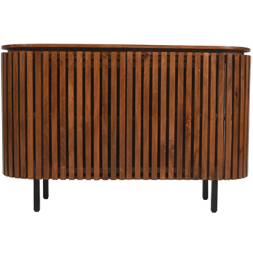 Brooklyn Slatted 2 Door Mango Wood Large Sideboard Image 3