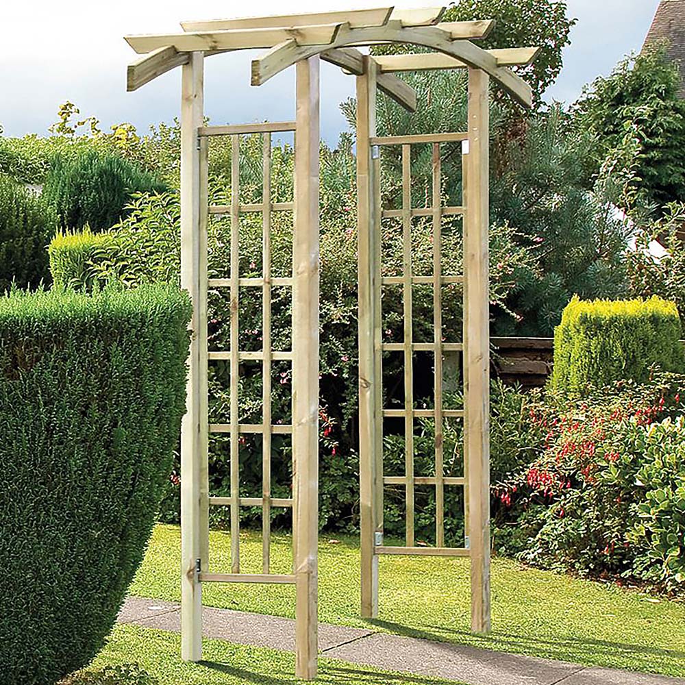Shire 8 x 5ft Bow Top Pressure Treated Arch Image 1