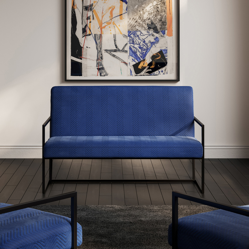 LPD Home Chance Oxford Blue 2 Seater Sofa Image 7
