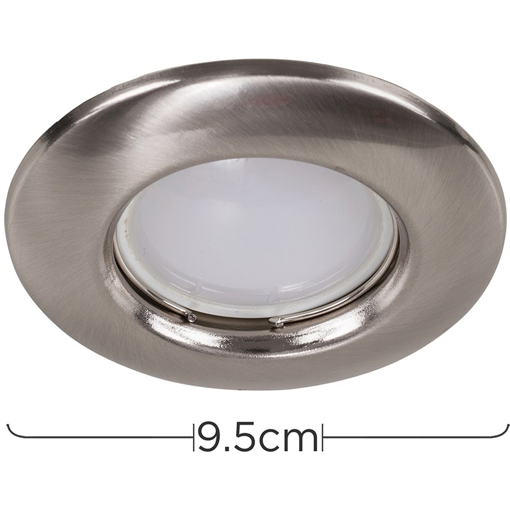 ValueLights Brushed Chrome Warm White LED Ceiling Downlight 6 Pack Image 5
