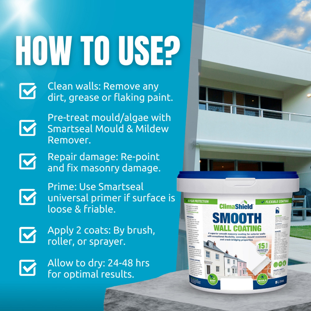 Smartseal Citrus Sky Smooth Wall Coating 5L Image 6