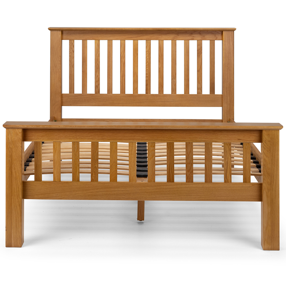 Julian Bowen Amsterdam Double Oak High Foot End Bed Frame Image 3