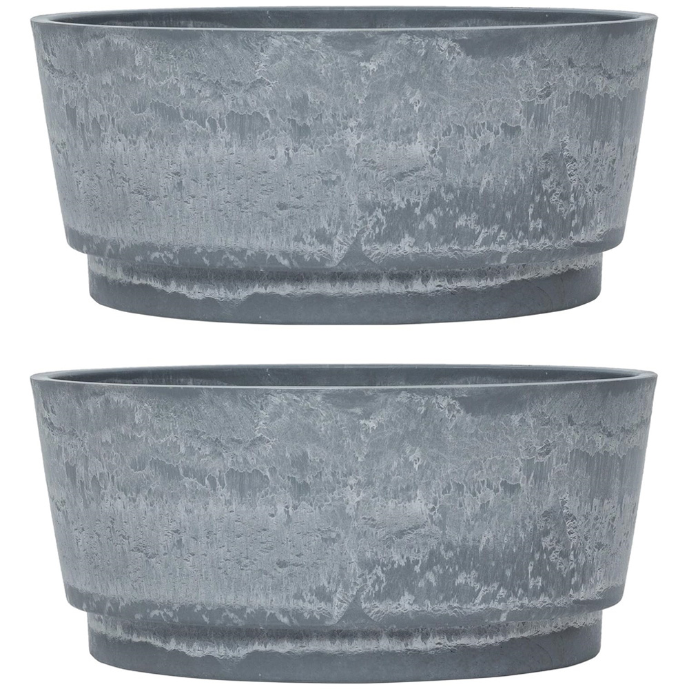 Garden Gear Marble Caesar Bowl Planter 46cm 2 Pack Image 1