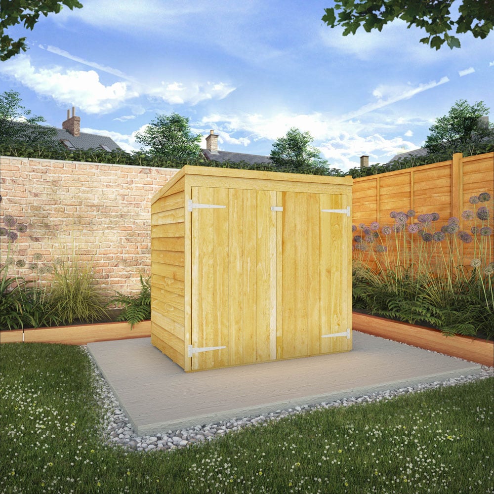 Mercia 3 x 5ft Double Door Overlap Pent Tool Storage Shed Image 2