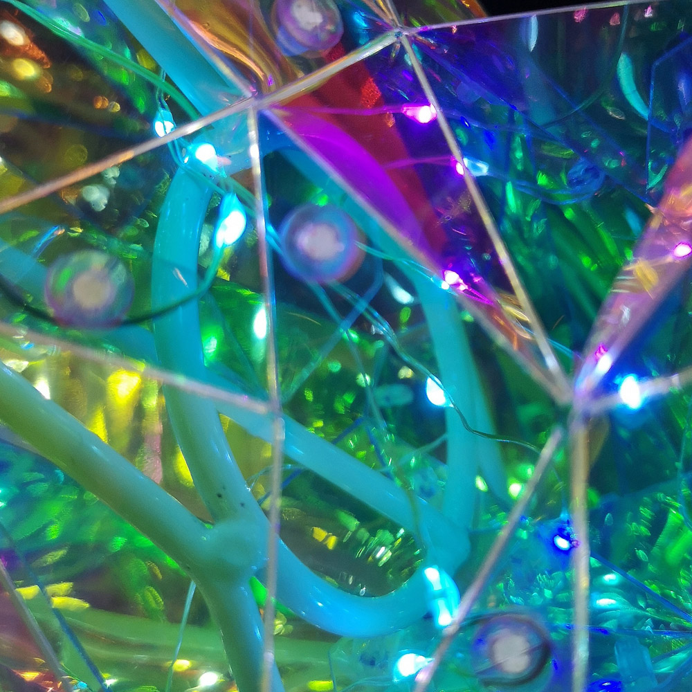 Samuel Alexander 100 White LED Standing Iridescent Fawn Christmas Decoration 40cm Image 6