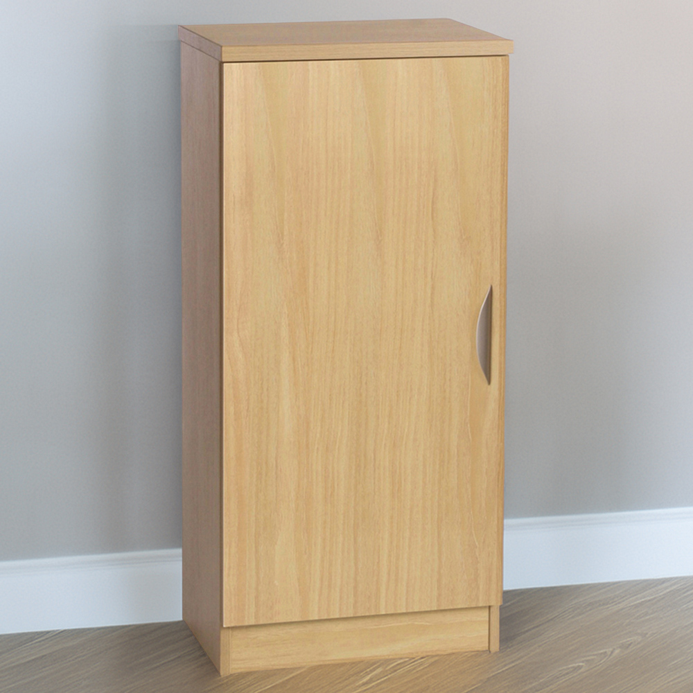 R White Cabinets Single Door Classic Oak Mid Height Cupboard Image 1