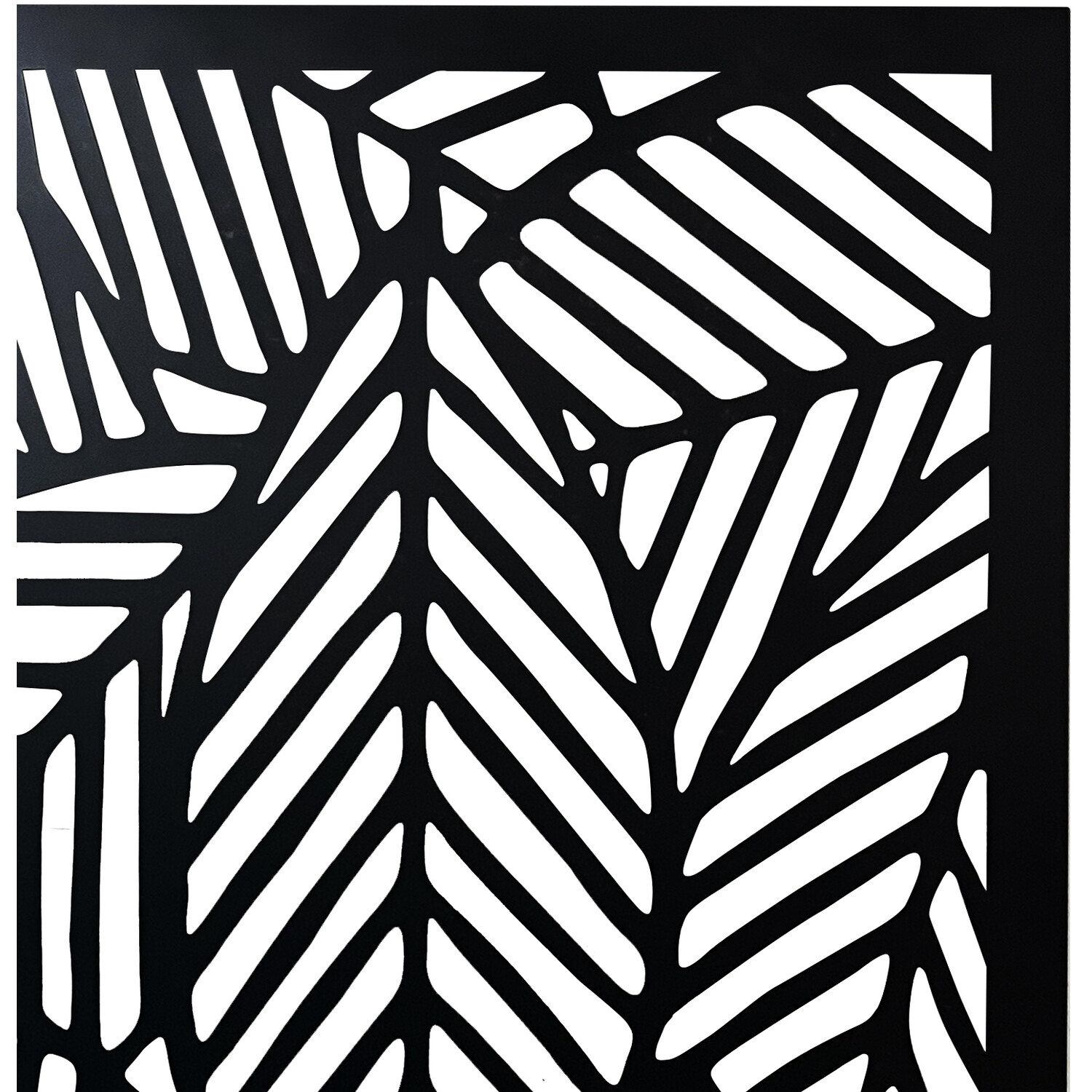 Indoor/Outdoor Graphic Metal Wall Screen - Black Image 3