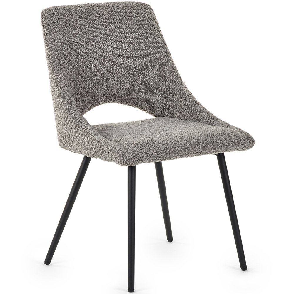 Julian Bowen Luca Iris 4 Seater Round Dining Set Grey Image 4