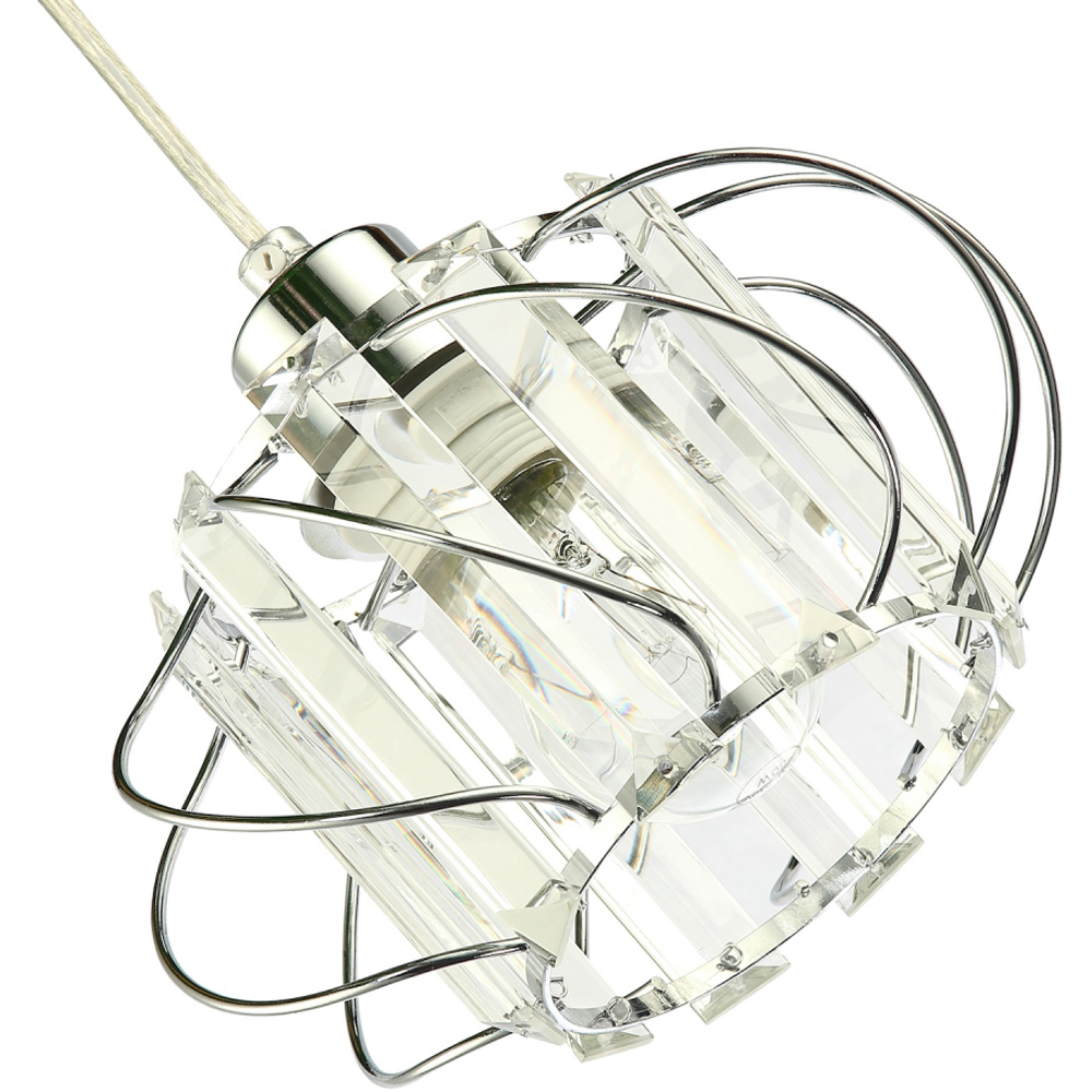 Happy Homewares Pendant Lamp Shade with Clear Acrylic Prim Image 4