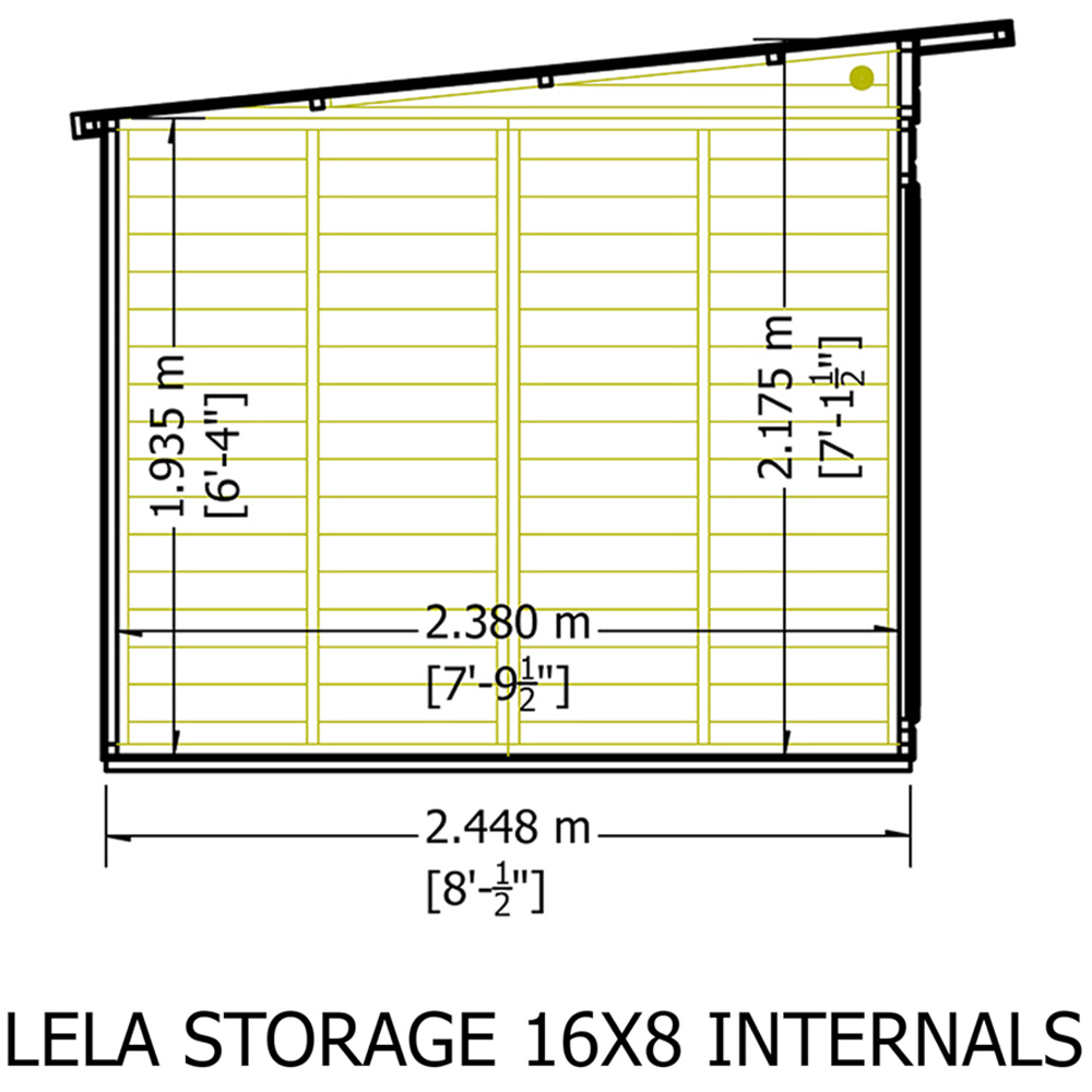 Shire Lela 16 x 8ft Double Door Summerhouse with Storage Image 8